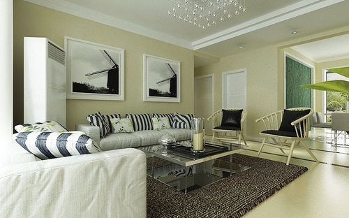 家具建材和建材与室内空间完美结合,定义此设计方案为现代简约风格.